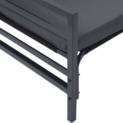 Ensemble de canapé de jardin avec coussin 4 pcs Noir Acier 566080566080
