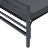 Ensemble de canapé de jardin avec coussin 4 pcs Noir Acier 566080566080