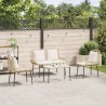 Ensemble de meubles de jardin 4 pcs Noir et Crème polyrotin 566081566081