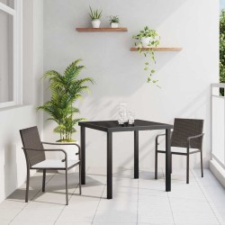Ensemble de salle à manger pour jardin 3 pcs Marron et Noir 566082566082