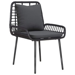 Ensemble de meubles de jardin 4 pcs Noir et Crème polyrotin 566083566083