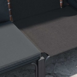 Ensemble de canapé de jardin avec coussin 4 pcs Noir Acier 566084566084