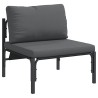 Ensemble de canapé de jardin avec coussin 4 pcs Noir Acier 566084566084