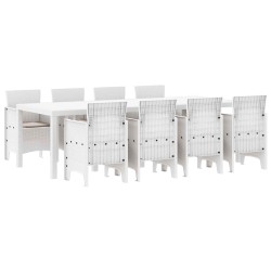 Ensemble de salle à manger pour jardin 9 pcs Gris clair 566086566086
