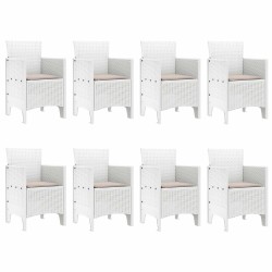 Ensemble de salle à manger pour jardin 9 pcs Gris clair 566086566086