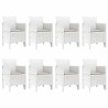 Ensemble de salle à manger pour jardin 9 pcs Gris clair 566086566086