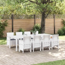 Ensemble de salle à manger pour jardin 9 pcs Gris clair 566087566087