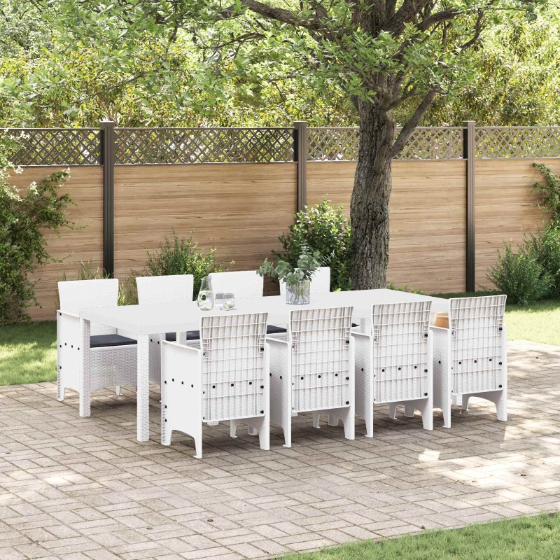 Ensemble de salle à manger pour jardin 9 pcs Gris clair 566087566087