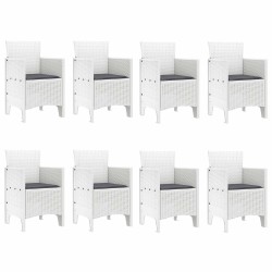 Ensemble de salle à manger pour jardin 9 pcs Gris clair 566087566087