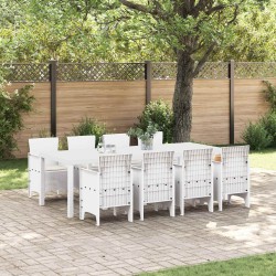 Ensemble de salle à manger pour jardin 9 pcs Gris clair 566088566088