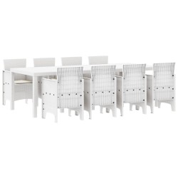 Ensemble de salle à manger pour jardin 9 pcs Gris clair 566088566088