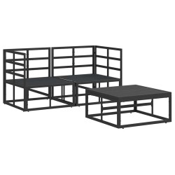 Ensemble de canapé de jardin 3 pcs Noir Métal 566090566090