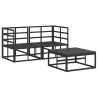 Ensemble de canapé de jardin 3 pcs Noir Métal 566090566090
