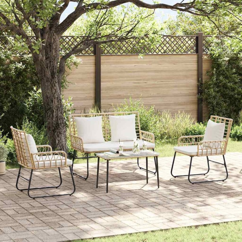 Ensemble de meubles de jardin 4 pcs Noir et anthracite 566091566091