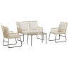 Ensemble de meubles de jardin 4 pcs Noir et anthracite 566091566091