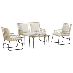 Ensemble de meubles de jardin 4 pcs Noir et anthracite 566091566091