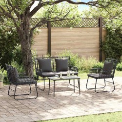 Ensemble de meubles de jardin 4 pcs Noir et anthracite 566092566092