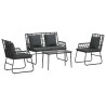 Ensemble de meubles de jardin 4 pcs Noir et anthracite 566092566092