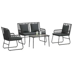Ensemble de meubles de jardin 4 pcs Noir et anthracite 566092566092