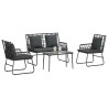 Ensemble de meubles de jardin 4 pcs Noir et anthracite 566092566092