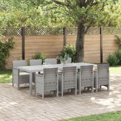 Ensemble de salle à manger pour jardin 9 pcs Blanc 566093566093