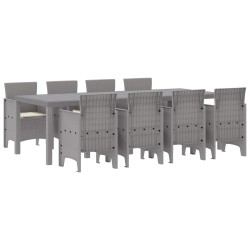 Ensemble de salle à manger pour jardin 9 pcs Blanc 566093566093