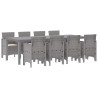 Ensemble de salle à manger pour jardin 9 pcs Blanc 566093566093