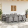 Ensemble de salle à manger pour jardin 9 pcs Blanc 566093566093