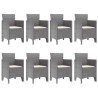 Ensemble de salle à manger pour jardin 9 pcs Blanc 566093566093