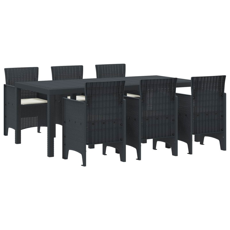 Ensemble de salle à manger pour jardin 7 pcs Anthracite 566095566095