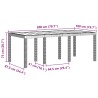 Ensemble de salle à manger pour jardin 7 pcs Marron 566098566098