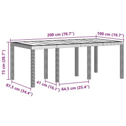 Ensemble de salle à manger pour jardin 7 pcs Marron 566099566099