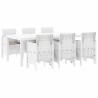 Ensemble de salle à manger pour jardin 7 pcs Blanc 566101566101