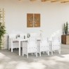 Ensemble de salle à manger pour jardin 7 pcs Blanc 566101566101