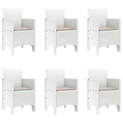 Ensemble de salle à manger pour jardin 7 pcs Blanc 566101566101