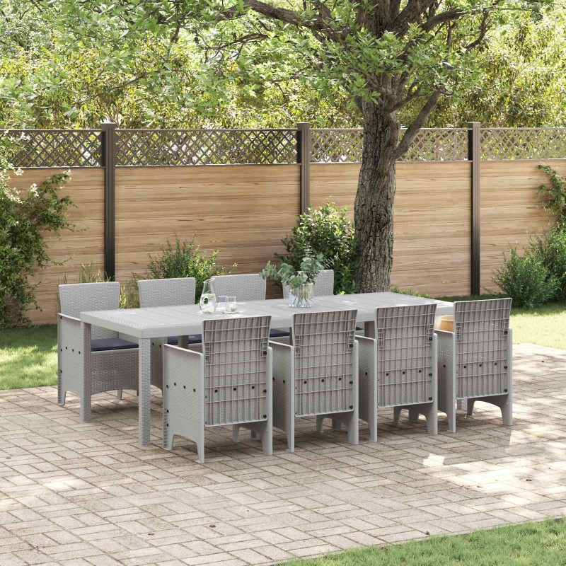 Ensemble de salle à manger pour jardin 9 pcs Blanc 566103566103