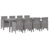 Ensemble de salle à manger pour jardin 9 pcs Blanc 566103566103