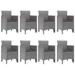 Ensemble de salle à manger pour jardin 9 pcs Blanc 566103566103