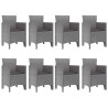 Ensemble de salle à manger pour jardin 9 pcs Blanc 566103566103