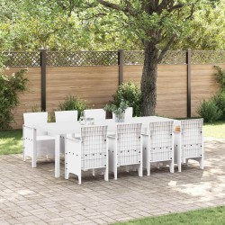 Ensemble de salle à manger pour jardin 9 pcs Gris clair 566104566104