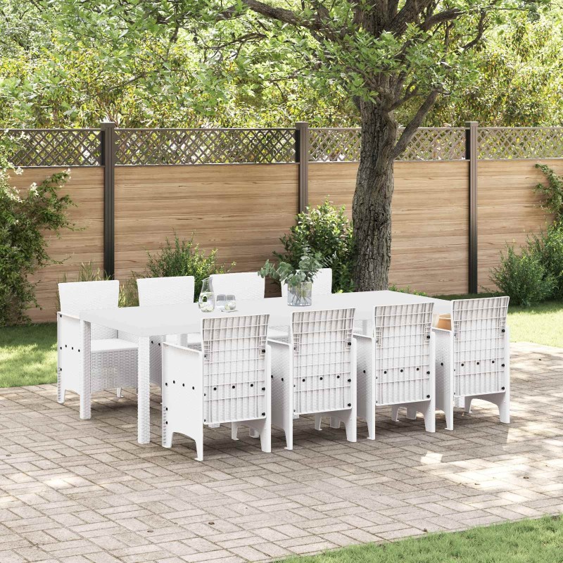 Ensemble de salle à manger pour jardin 9 pcs Gris clair 566104566104