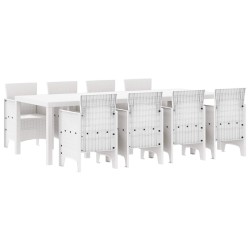 Ensemble de salle à manger pour jardin 9 pcs Gris clair 566104566104