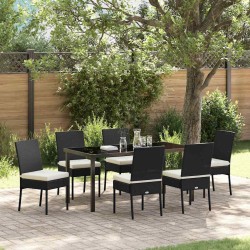 Ensemble de salle à manger pour jardin 7 pcs Noir 566108566108