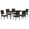 Ensemble de salle à manger pour jardin 7 pcs Noir 566108566108