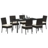 Ensemble de salle à manger pour jardin 7 pcs Noir 566108566108