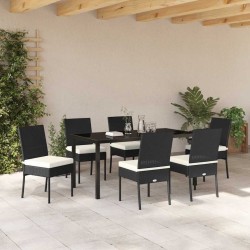 Ensemble de salle à manger pour jardin 7 pcs Noir 566108566108