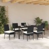 Ensemble de salle à manger pour jardin 7 pcs Noir 566108566108