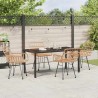 Ensemble de salle à manger pour jardin 5 pcs Marron 566109566109