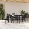 Ensemble de salle à manger pour jardin 7 pcs Noir 566112566112