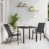 Ensemble de salle à manger pour jardin 3 pcs Noir 566115566115